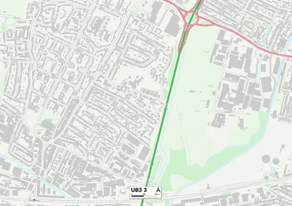 Hillingdon UB3 3 Karte Unsere schönen Wandkunst- und Fotogeschenke ...