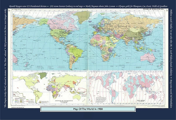 Historical World Events map 1980 UK version
