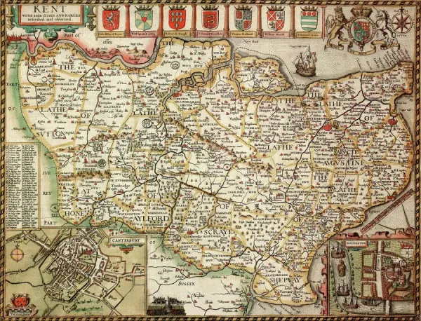 Ryco Originals Middlesex 1610 Historische Karte Puzzle – 1000 Teile, Hergestellt In Großbritannien