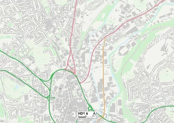Kirklees HD1 6 Map. Postcode Sector Map of Kirklees HD1 6