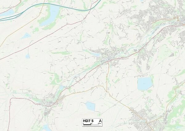 Kirklees HD7 5 Map. Postcode Sector Map of Kirklees HD7 5