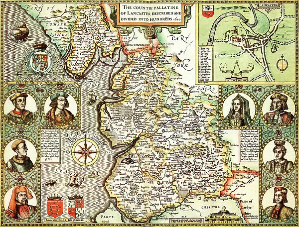 Staffordshire Replica 1610 Old John Speed 17c  Map Full Size Print  UNIQUE Gift! 