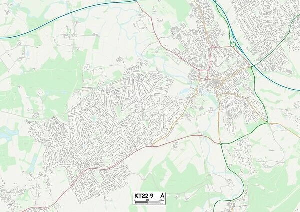Mole Valley KT22 9 Map