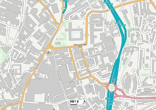 Newcastle NE1 8 Map