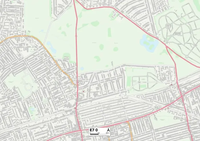Framed Print : Newham E7 0 Print Map Sector Framed Print : Newham E7 0 Print Map Sector