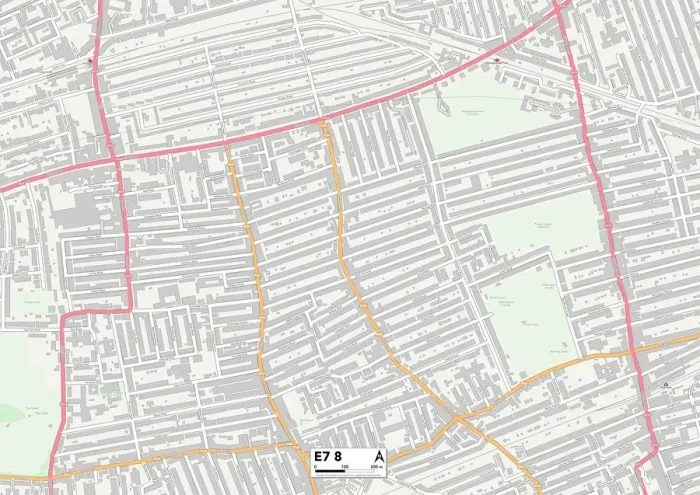 Framed Print : Newham E7 8 Print Map Sector Framed Print : Newham E7 8 Print Map Sector