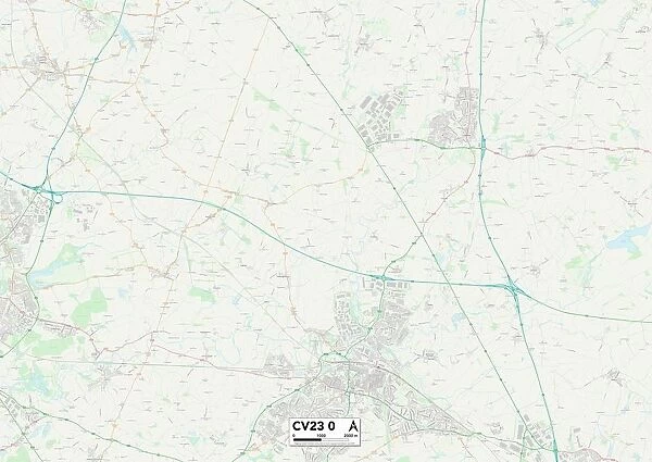 Rugby CV23 0 Map. Postcode Sector Map of Rugby CV23 0