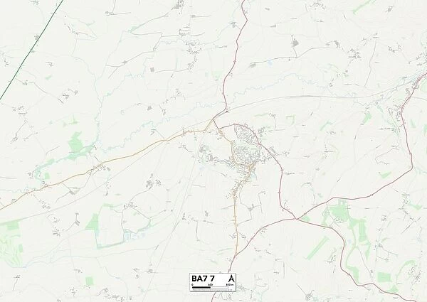South Somerset BA7 7 Map