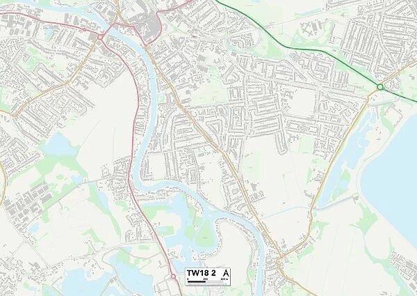 Spelthorne TW18 2 Map