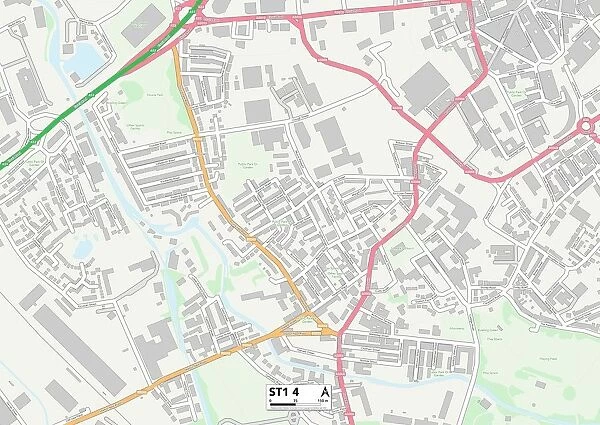 Staffordshire ST1 4 Map