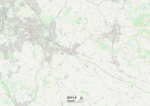 Staffordshire ST11 9 Map