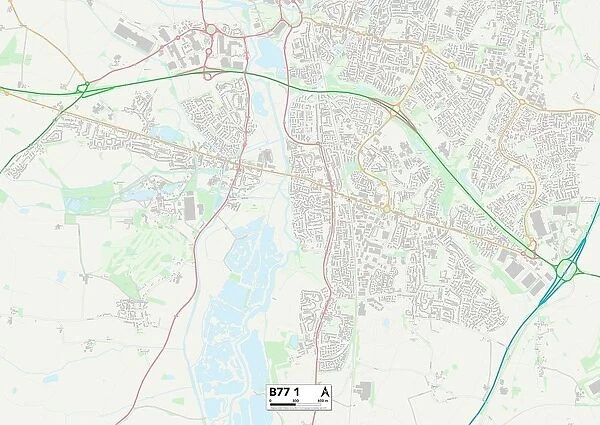 Tamworth B77 1 Map. Postcode Sector Map of Tamworth B77 1