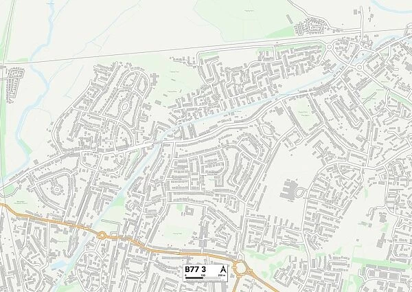 Tamworth B77 3 Map. Postcode Sector Map of Tamworth B77 3