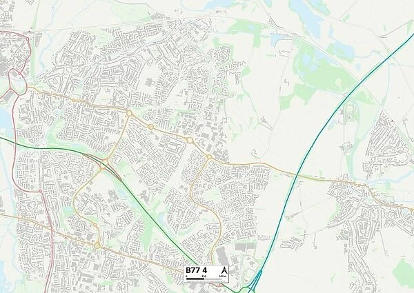 Tamworth B77 4 Map. Postcode Sector Map of Tamworth B77 4