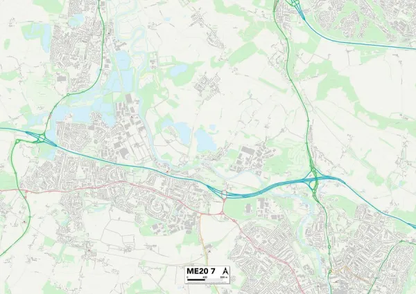 Tonbridge and Malling ME20 7 Map