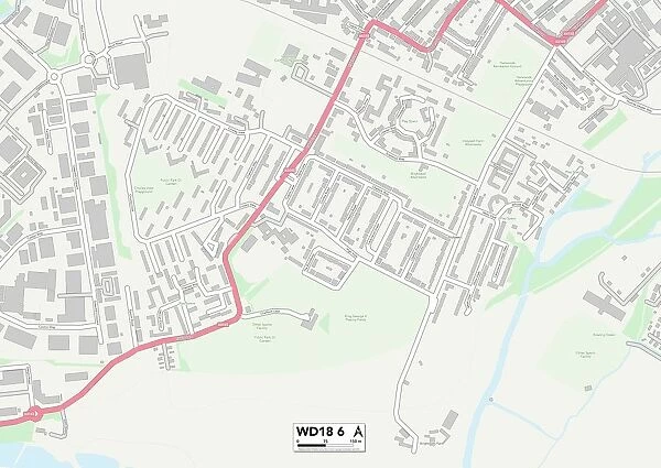 Watford WD18 6 Map. Postcode Sector Map of Watford WD18 6