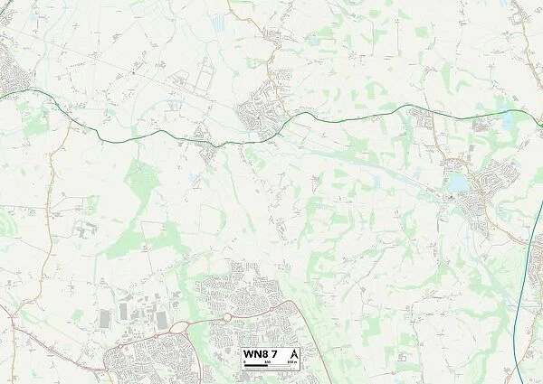 West Lancashire WN8 7 Map