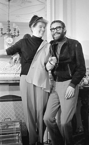 Actor Peter O Toole with actress Katherine Hepburn. November 1967