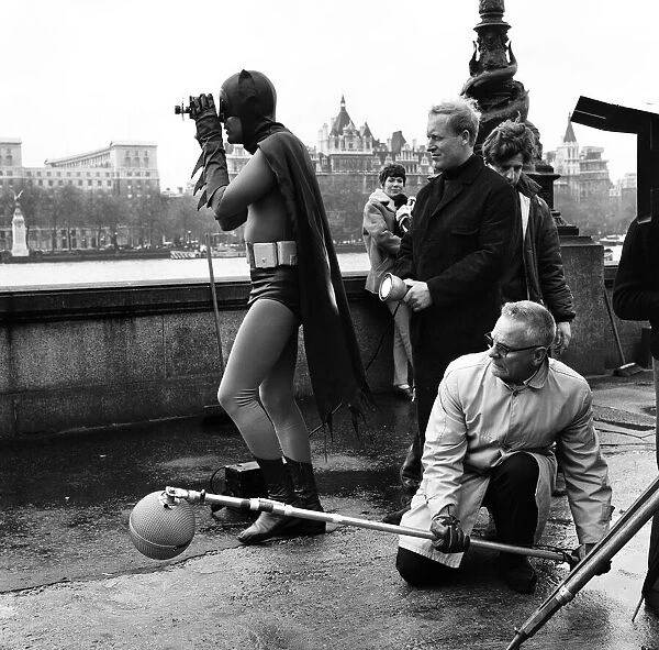 Adam West as Batman helps out with road safety campaign in London which is being