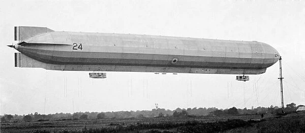 The Airship R24 seen here moored at Pulham Norfolk in 1918