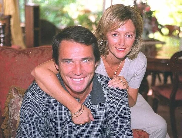 Alan Hansen BBC Sports Presenter September 1999 Pictured at home with wife Janet