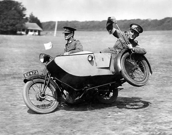 Army - British 1930 s. Motorcycle and sidecar