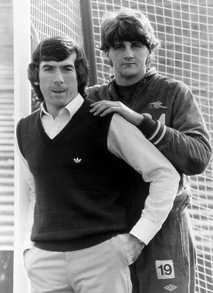 Arsenal keepers Pat Jennings (left) and John Lukic. 2nd November 1984