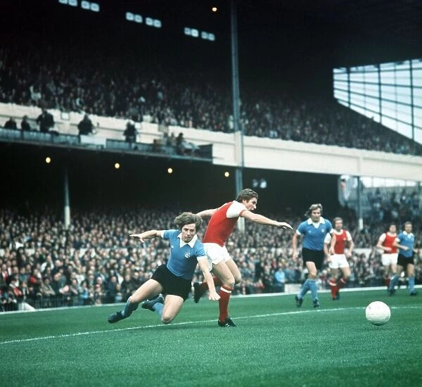 Arsenal v Manchester City football league match at Highbury Alan Ball in action for