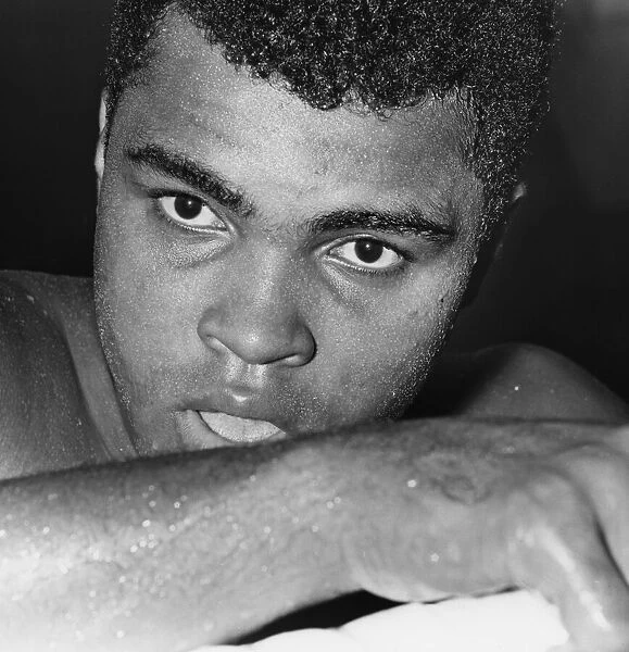 Cassius Clay in training ahead of his world title fight with Karl Mildenberger