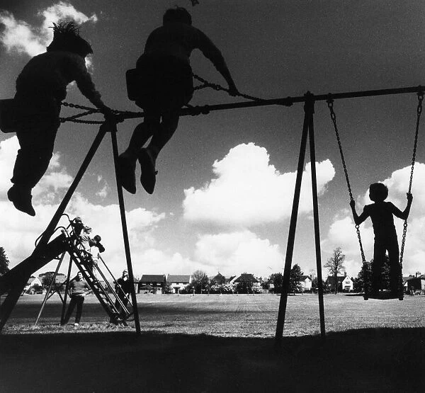 Children playing on The Common, Saffron Walden, Essex, 28th May 1985