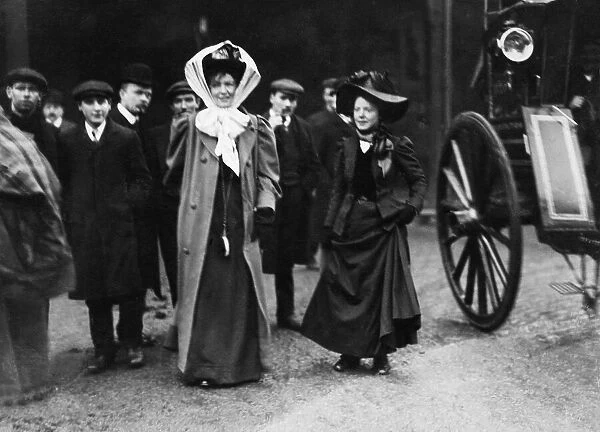 Christabel Pankhurst and Womens Social and Political Union speaker Mary Gawthorpe in