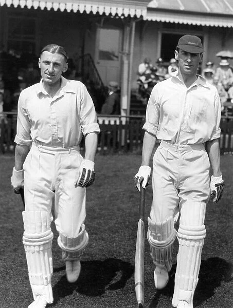 County cricket. Leicester v Sussex at Hove. Alan Shipman (cap) and Francis Prentice