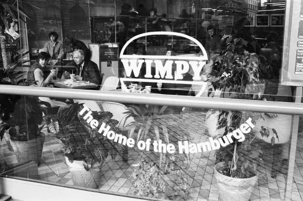 Wimpy Restaurant Scene Print, London Art Prints, Posters