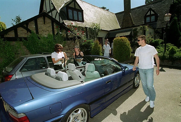 David Beckham Football June 1997 Manchester United footballer with girlfriend