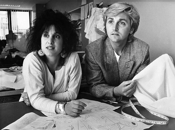 David and Elizabeth Emanuel, fashion designers. July 1987 P009241