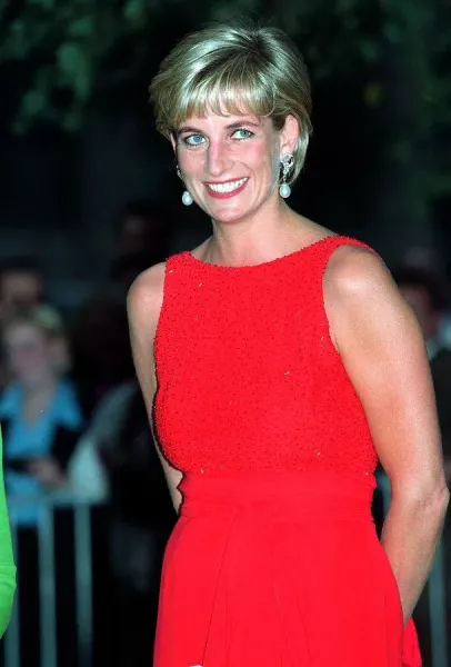 Diana, The Princess of Wales, Red Evening Dress Print Art