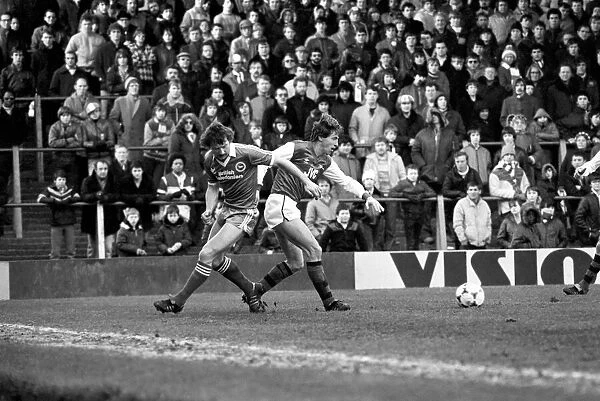 Division 1 football. Arsenal 3 v. Brighton and Hove Albion 1. February 1983 LF12-26-087