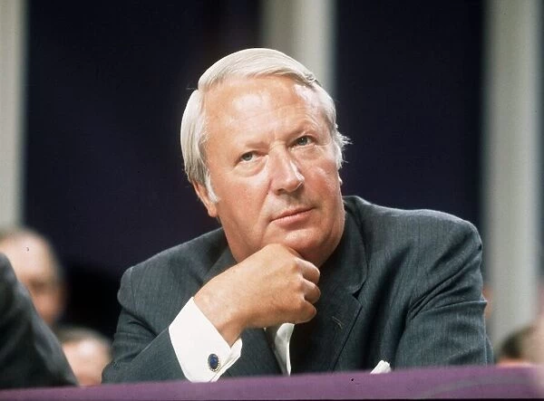 Edward Heath MP seen here at the Tory Party conference. Circa 1972