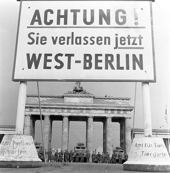 Germany Berlin Wall The border between East and West Berlin closed 1961 Brandenburg