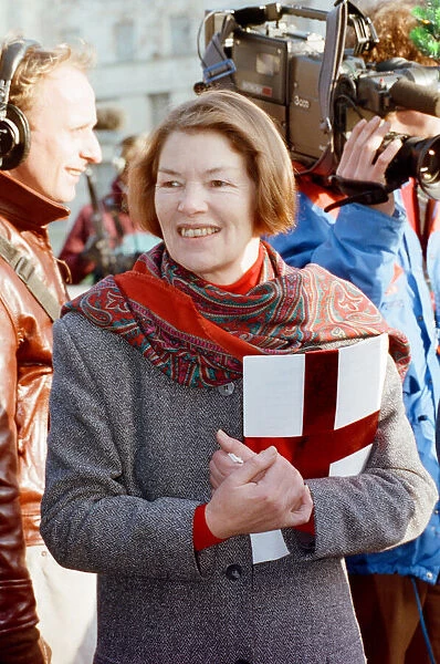 Glenda Jackson, and other Labour party members delivering a mass petition against coal