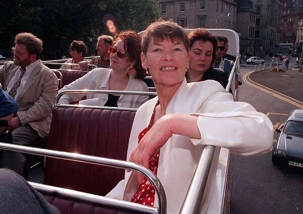 Glenda Jackson MP takes a trip on one of Edinburghs tour buses as she starts