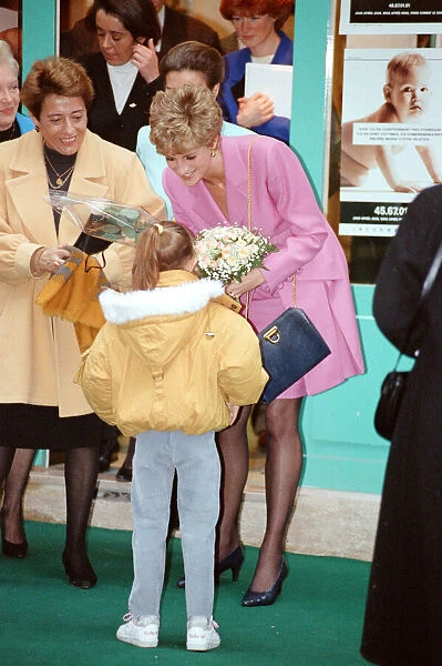 HRH The Princess of Wales, Princess Diana, in Paris, France
