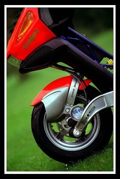 Italjet scooter July 1999 for Road Record supplement red blue bike wheel