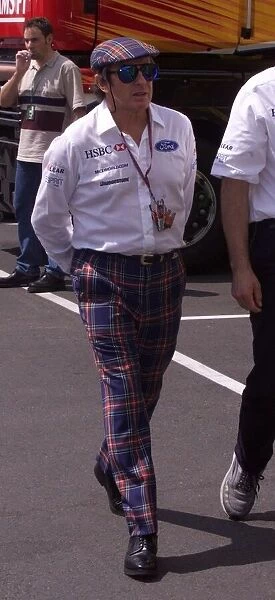 Jackie Stewart in the Formula One paddock July 1999