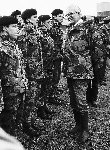 James Callaghan inspecting the Royal Artillary soldiers