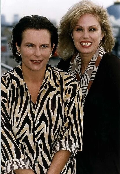 Jennifer Saunders Comedian Actress with Joanna Lumley Actress stars of the BBC comedy TV