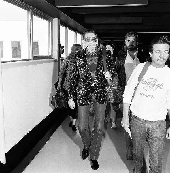 Jerry Lee Lewis at Heathrow Airport. 2nd April 1987