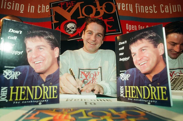John Hendrie, Middlesbrough Football Player 1990-1996, pictured signing copies of his