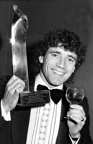 Kevin Keegan with the Sports Personality of the Year trophy. Circa 1983