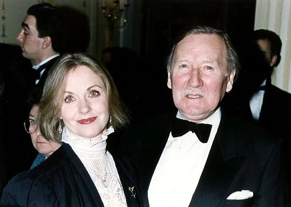Leslie Phillips Actor and Producer born London with his wife Angela Scoular dbase
